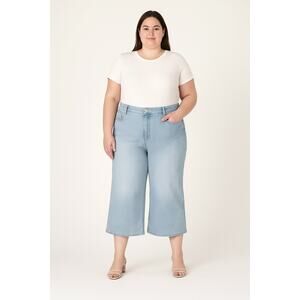 NYDJ Cool Embrace Wide Leg Crop Jeans - Size 18WP (Petite Plus) Light Wash NWT